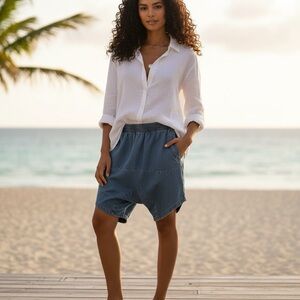 One Teaspoon Dallas Calypso Blue Jean Shorts - XS